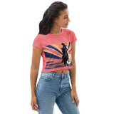 Daws beach cowgirl Crop Tee