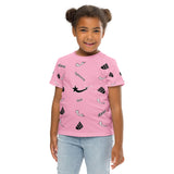 Daws lightning fast pink Kids crew neck t-shirt