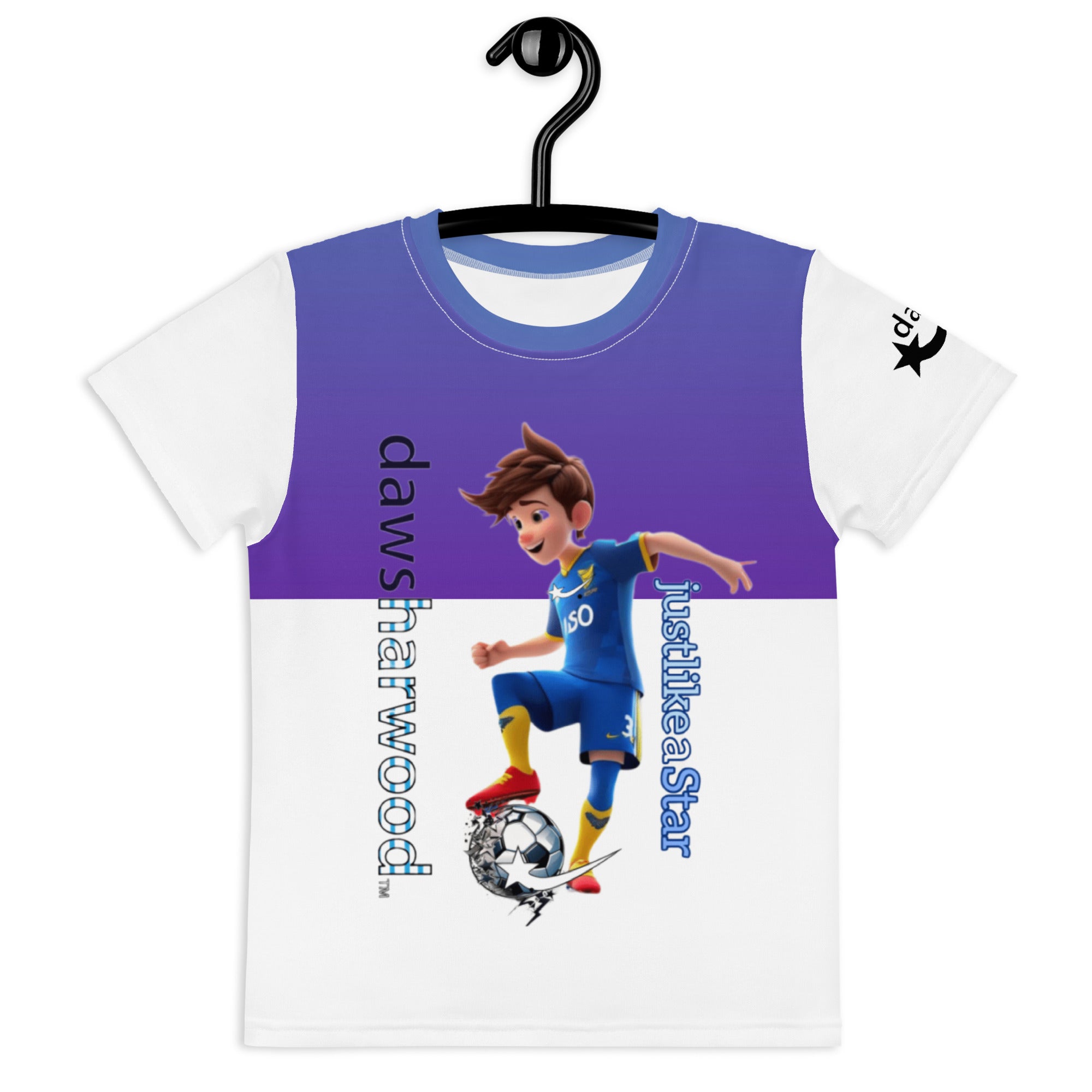 Daws just like a star youth Soccer shirt kids crew neck