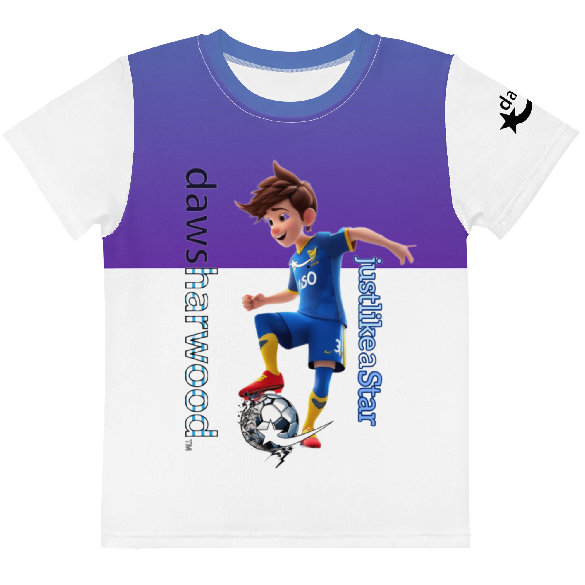 Daws just like a star youth Soccer shirt kids crew neck