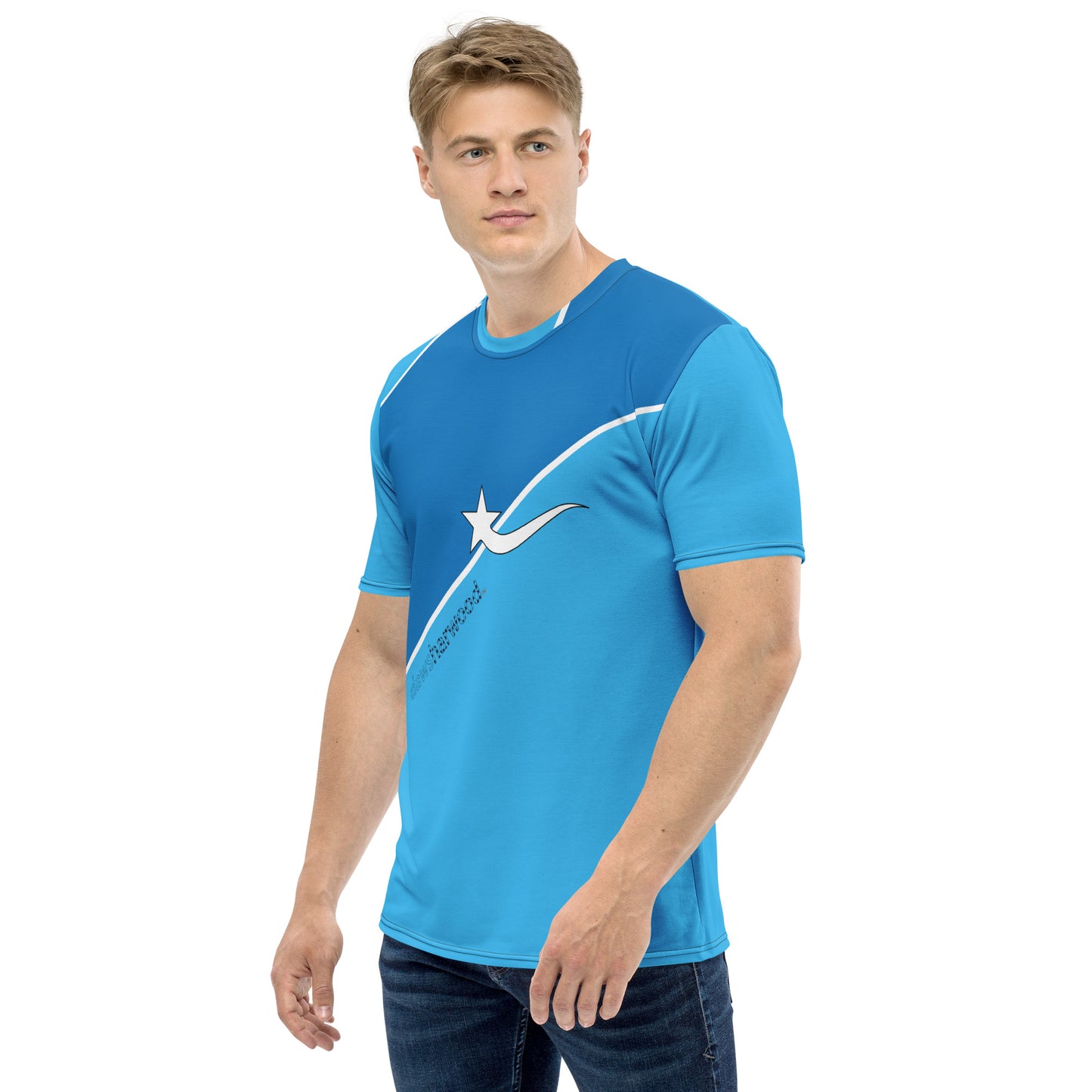 Daws logo Celebrity blue slants Men's t-shirt