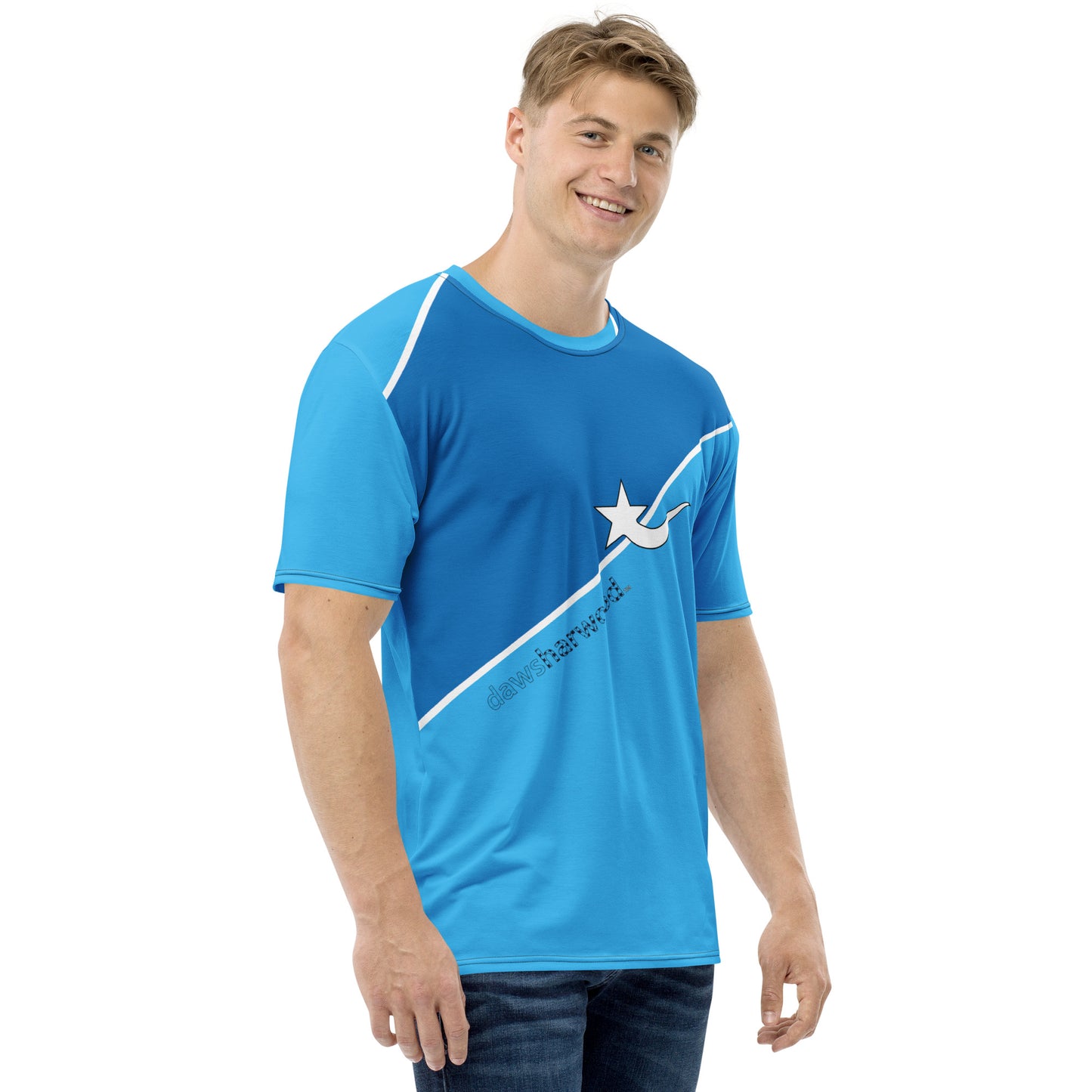 Daws logo Celebrity blue slants Men's t-shirt