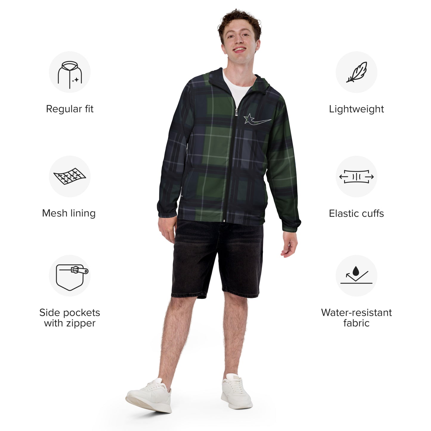 Daws Harwood plaid Men’s windbreaker