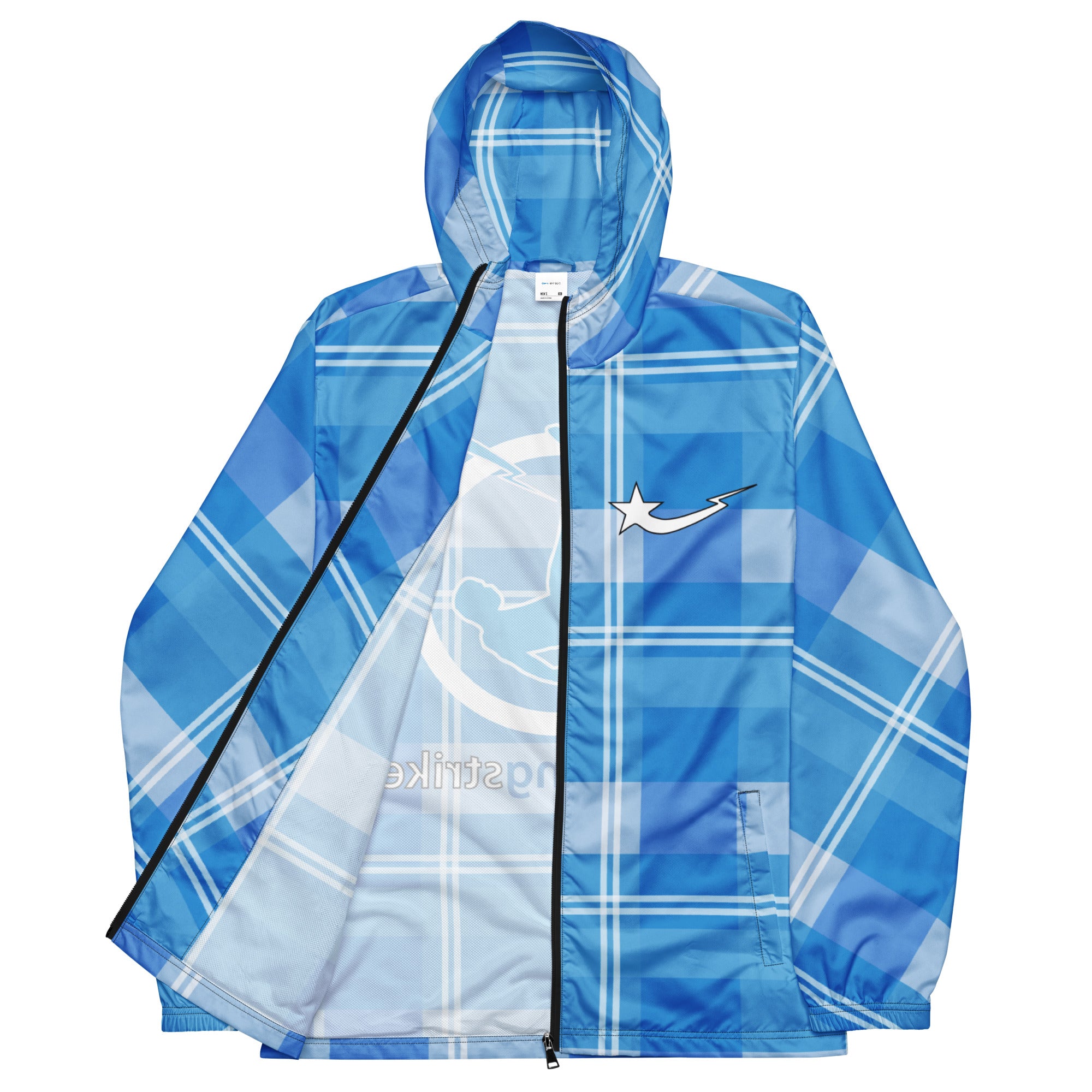 Daws soccer lightning strike plaid Men’s windbreaker