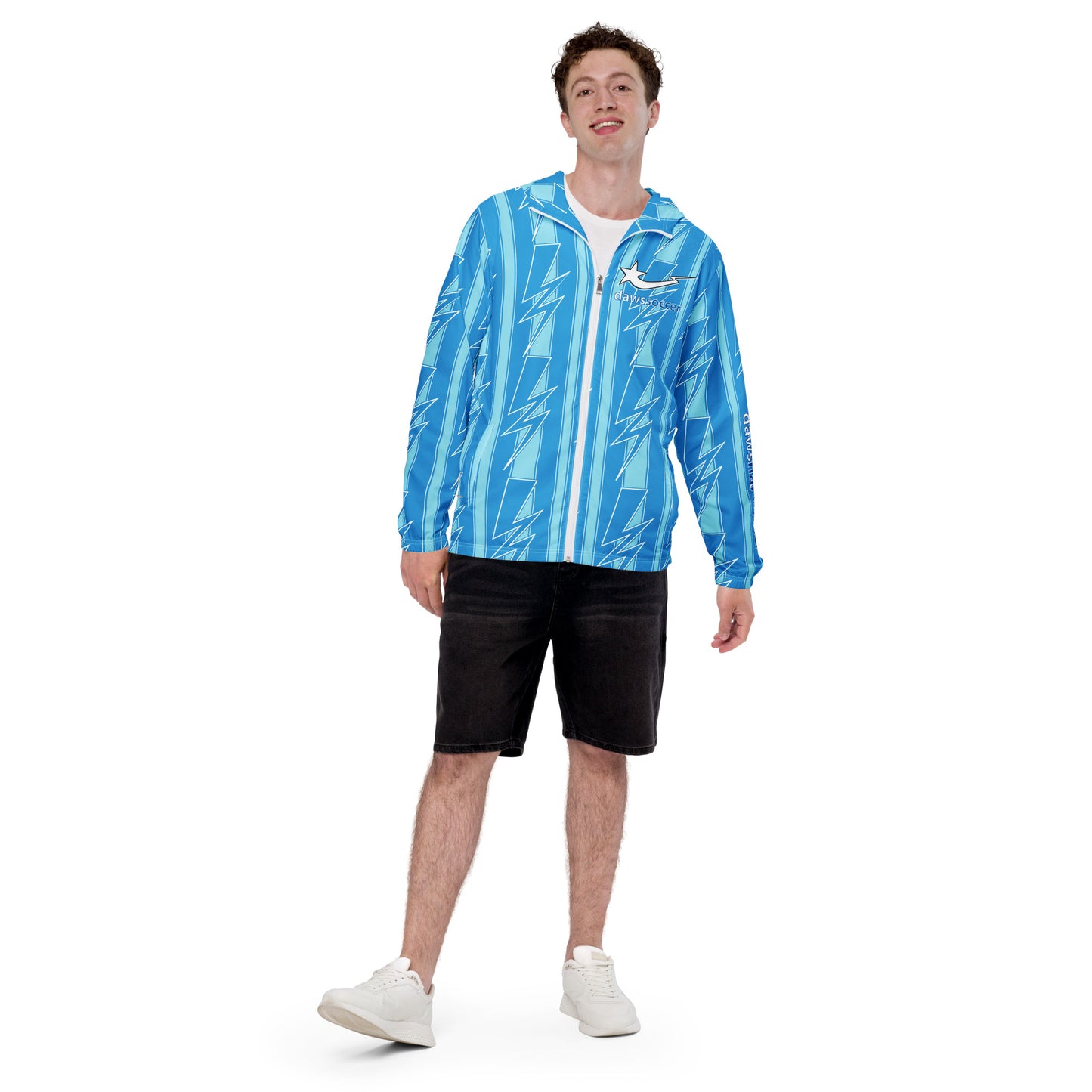 Daws soccer lightning strike men's windbreaker