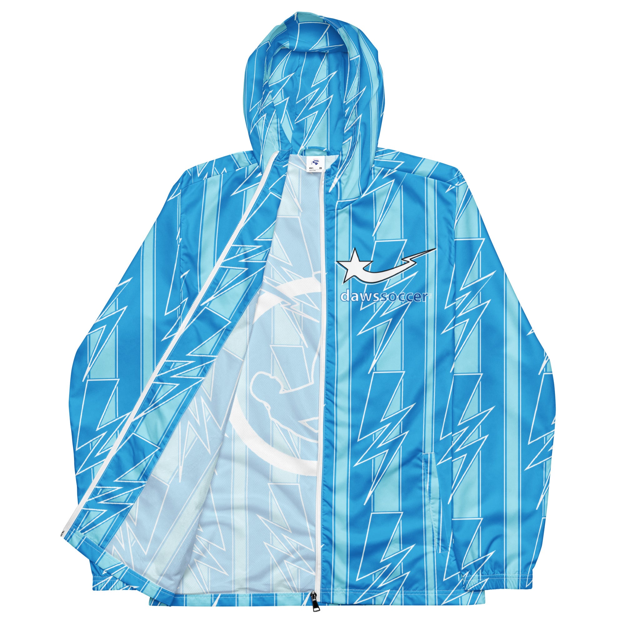 Daws soccer lightning strike men's windbreaker