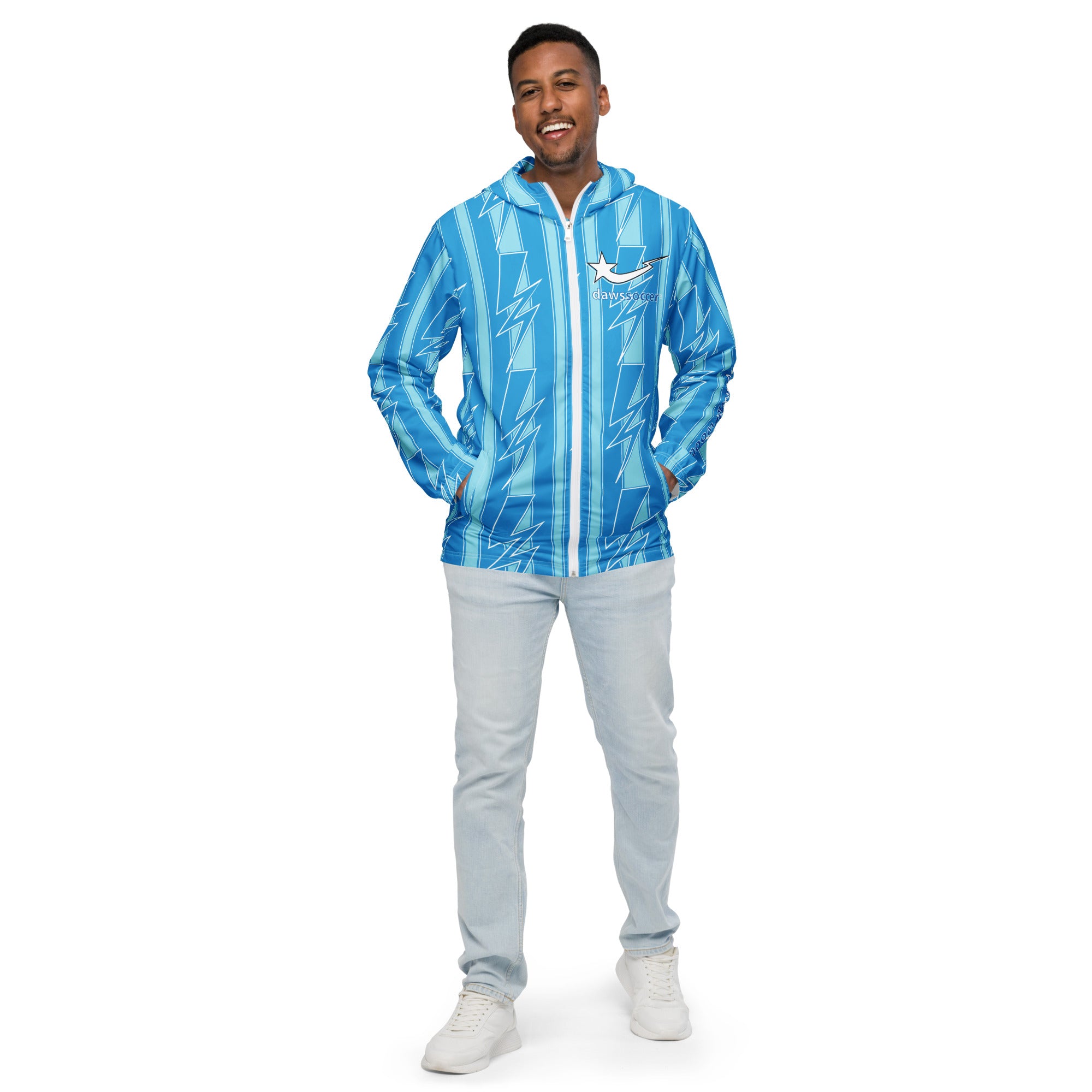 Daws soccer lightning strike men's windbreaker