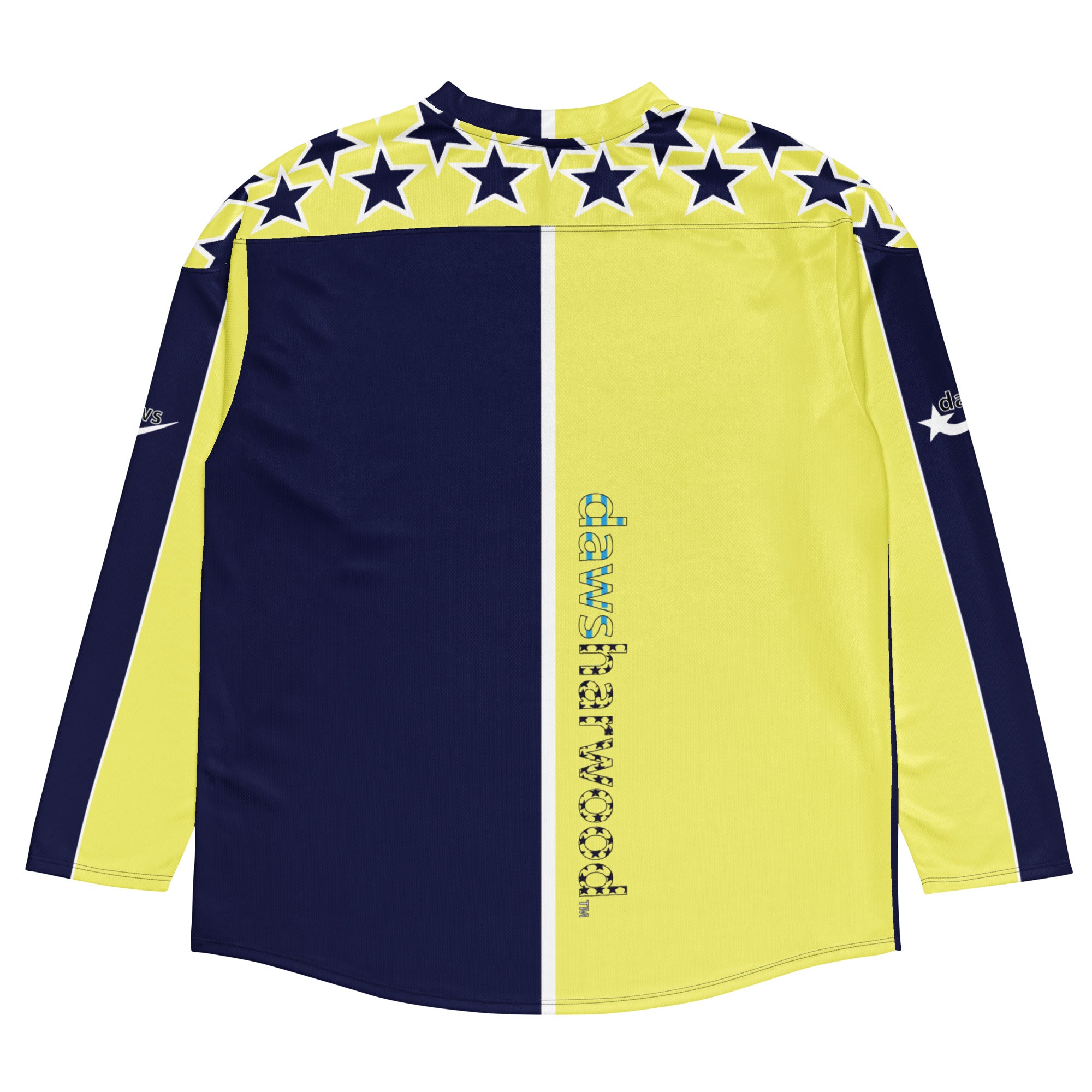 Daws omega navy and yellow Recycled hockey fan jersey