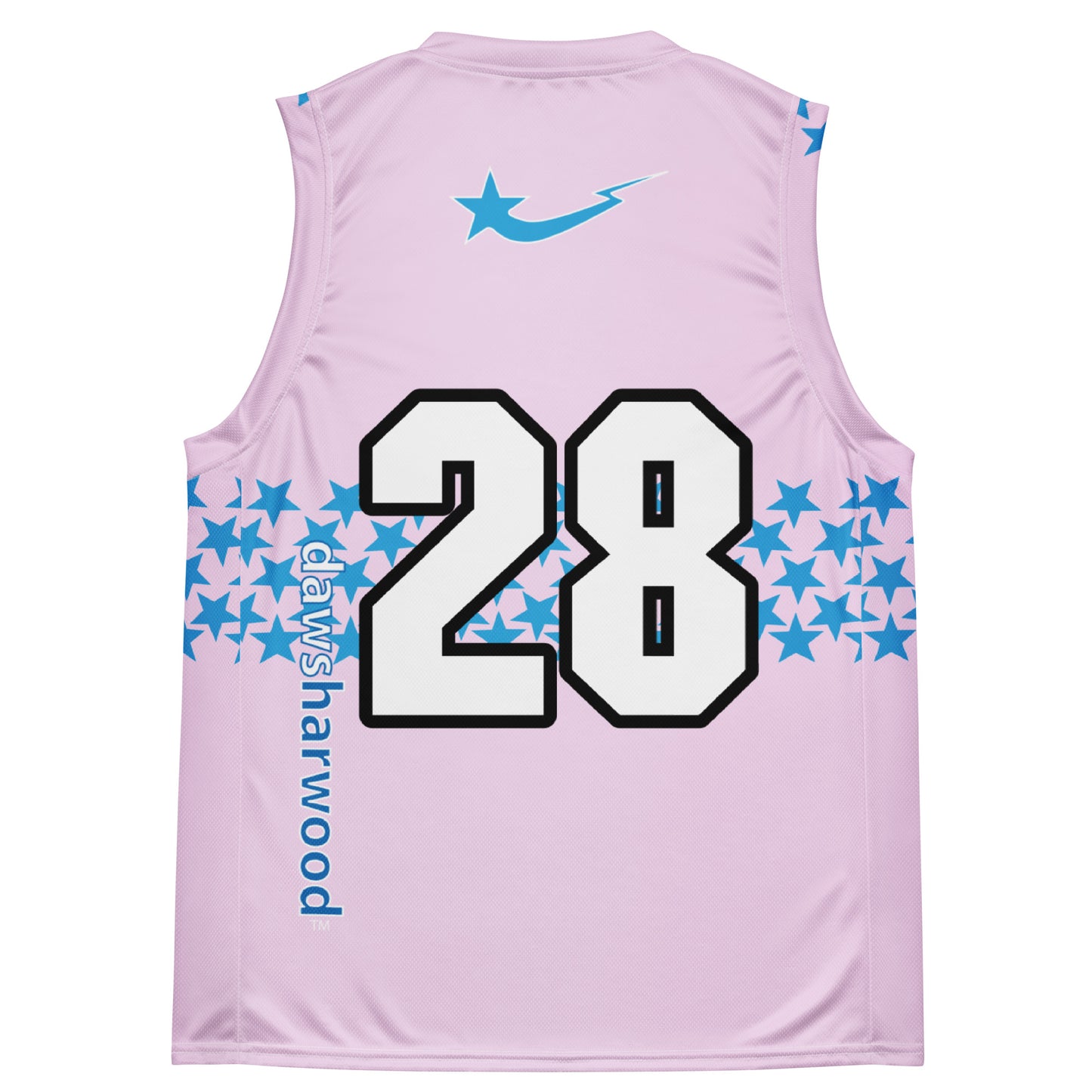 Daws womens pink Recycled unisex basketball jersey