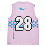 Daws womens pink Recycled unisex basketball jersey