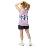 Daws womens pink Recycled unisex basketball jersey