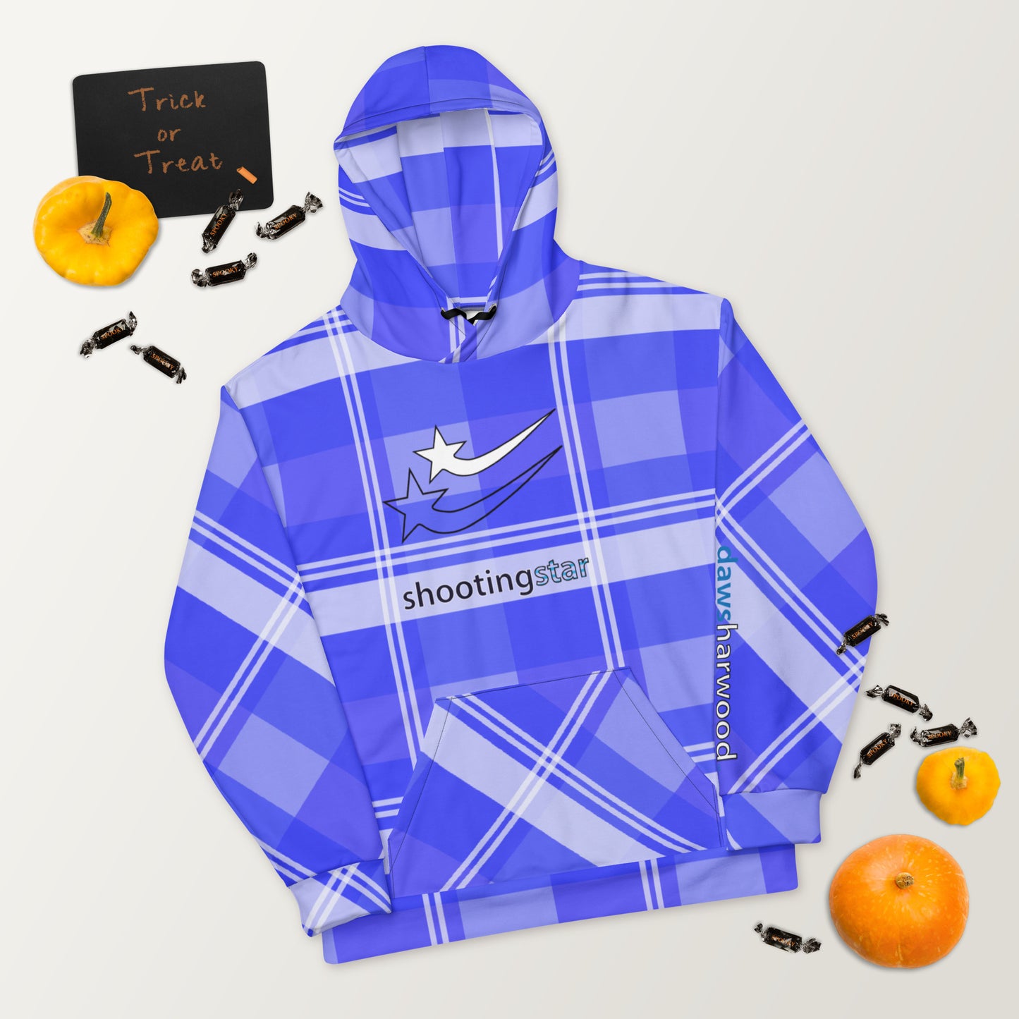 Daws Harwood blue plaid Unisex Hoodie