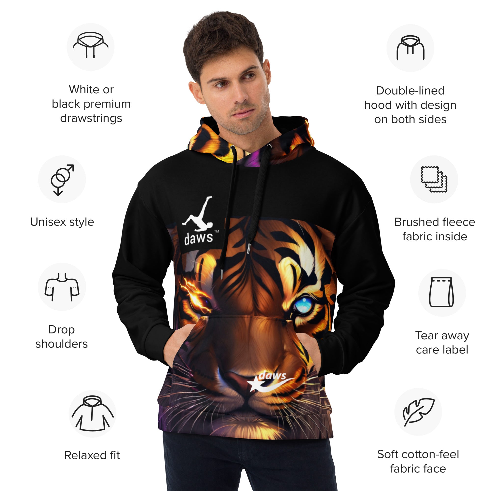 Eye of the tiger Daws Unisex Hoodie