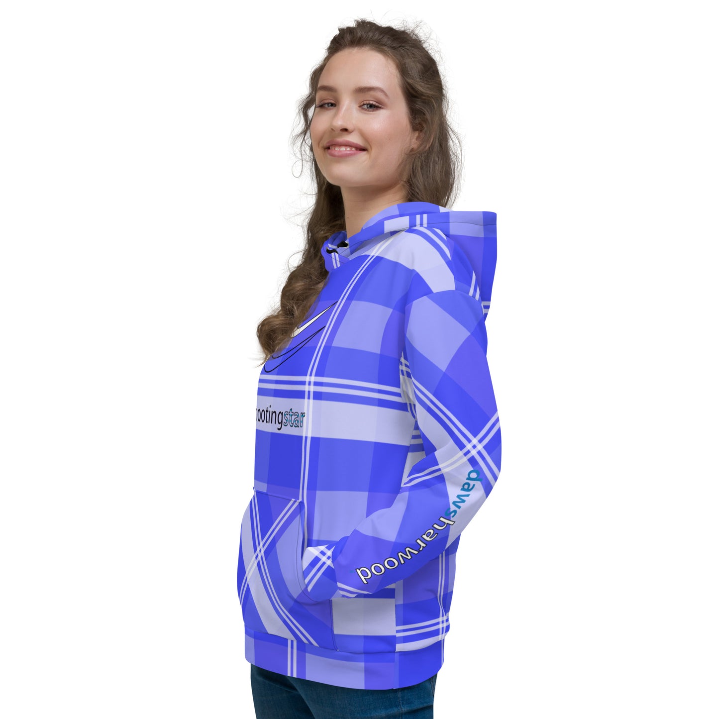 Daws Harwood blue plaid Unisex Hoodie