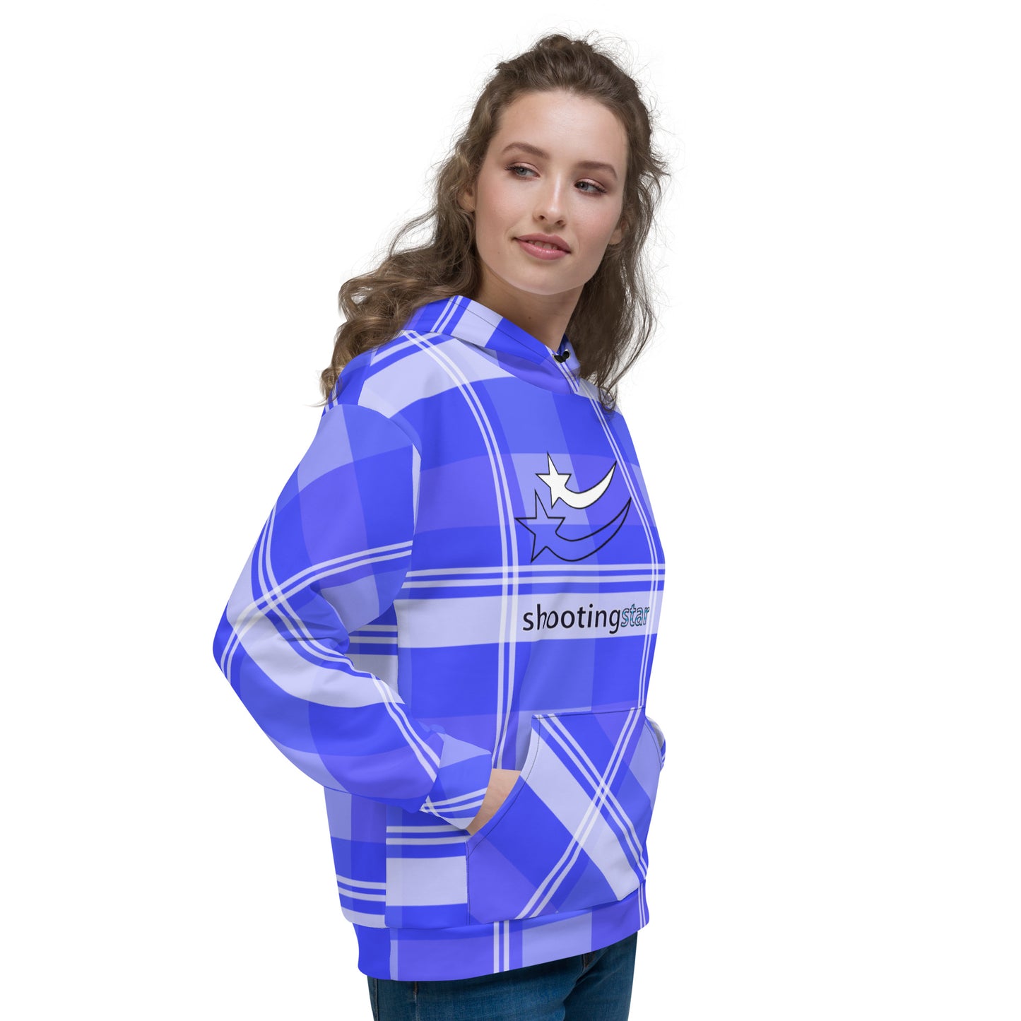 Daws Harwood blue plaid Unisex Hoodie