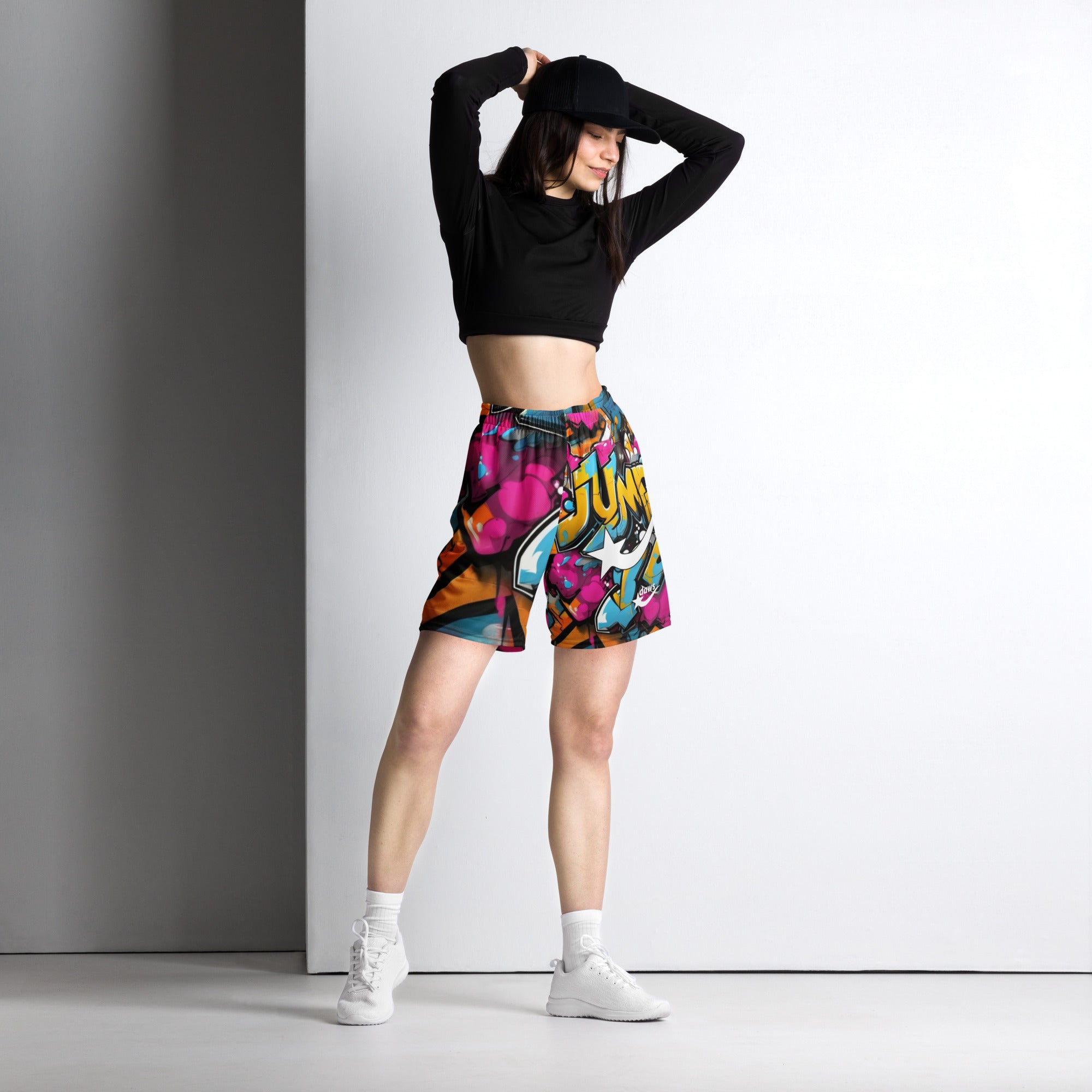 Daws graffiti jump Unisex mesh basketball shorts