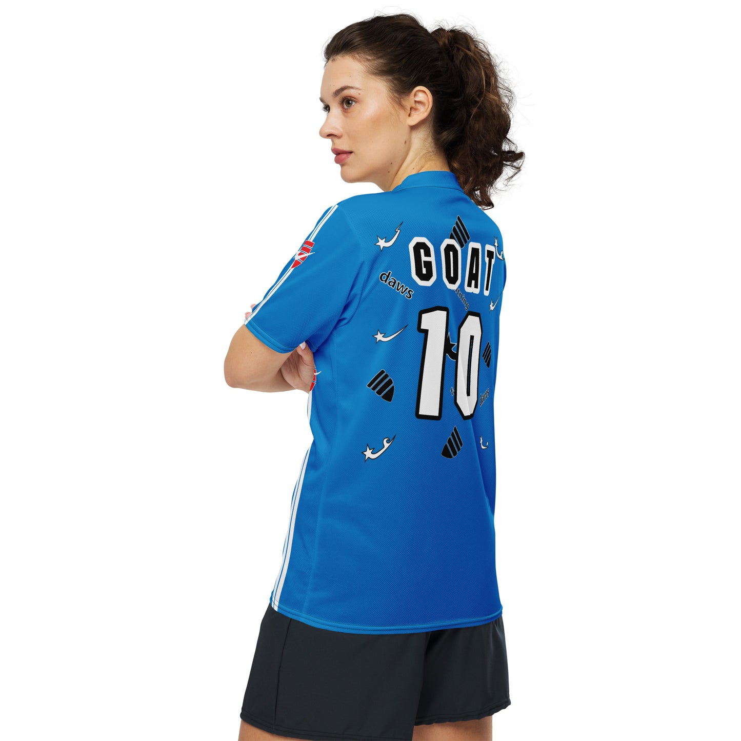 Daws soccer goat blue unisex sports jersey