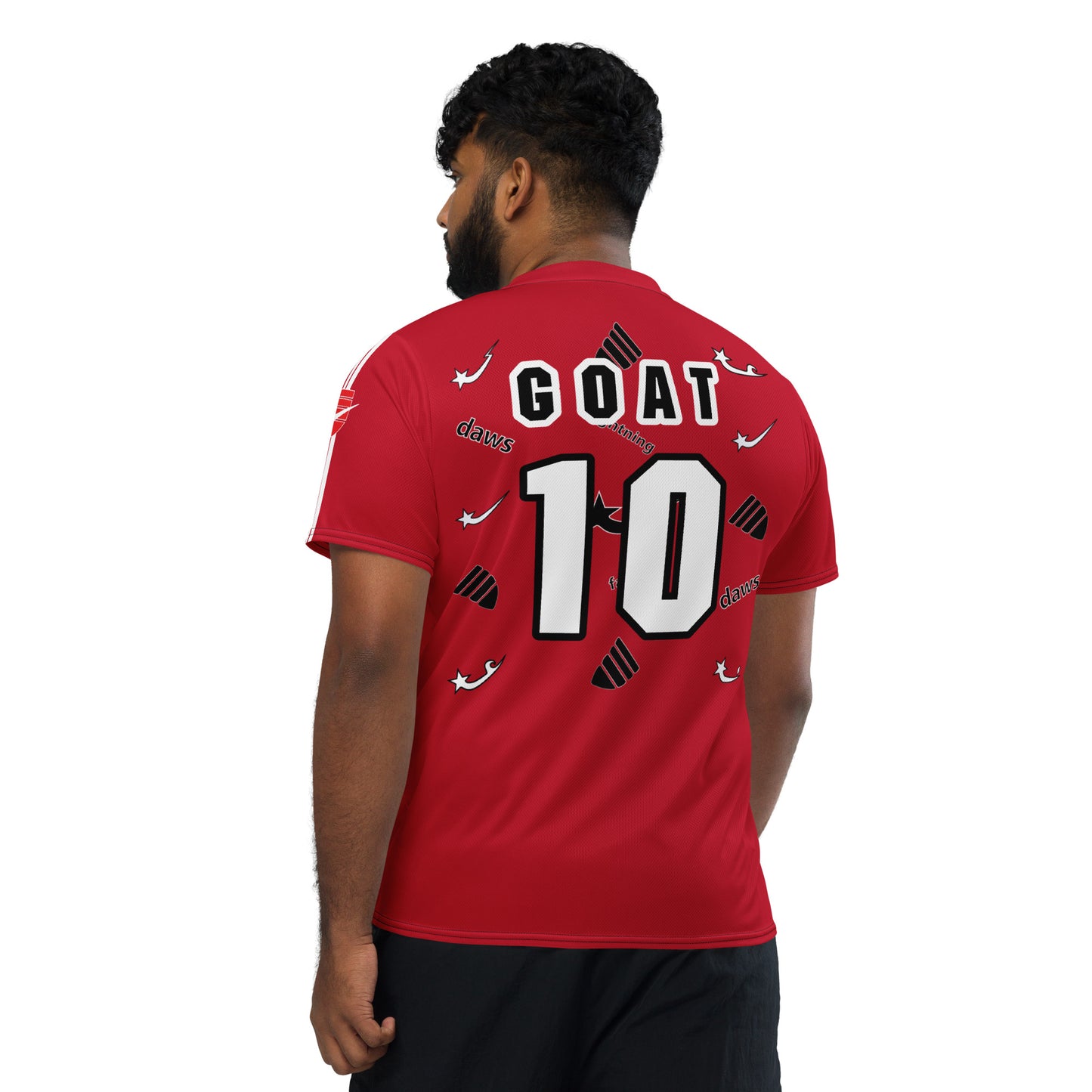 Daws soccer goat red unisex sports jersey