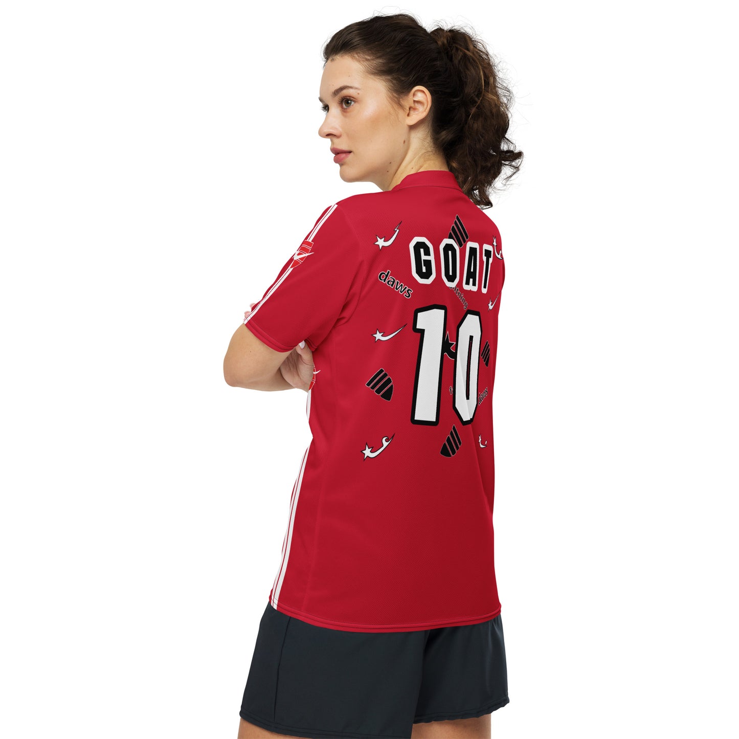 Daws soccer goat red unisex sports jersey