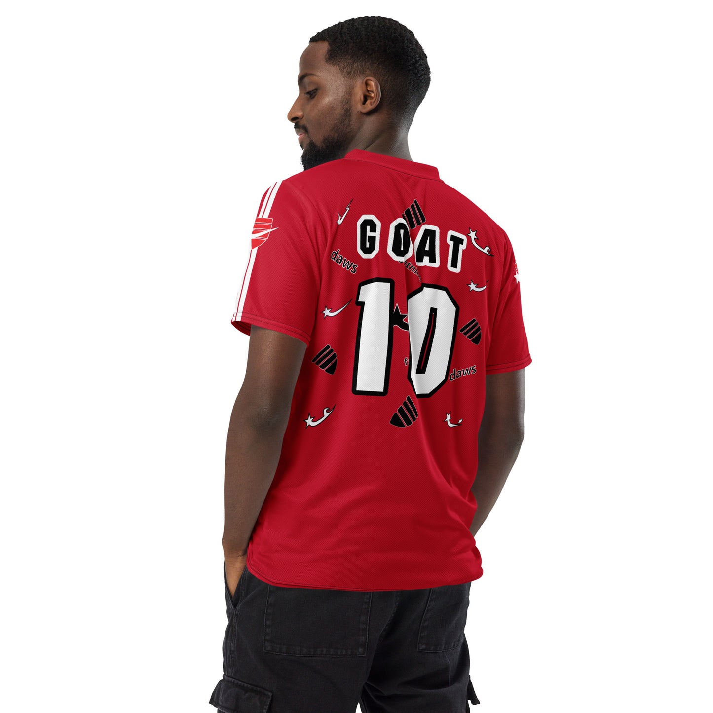 Daws soccer goat red unisex sports jersey