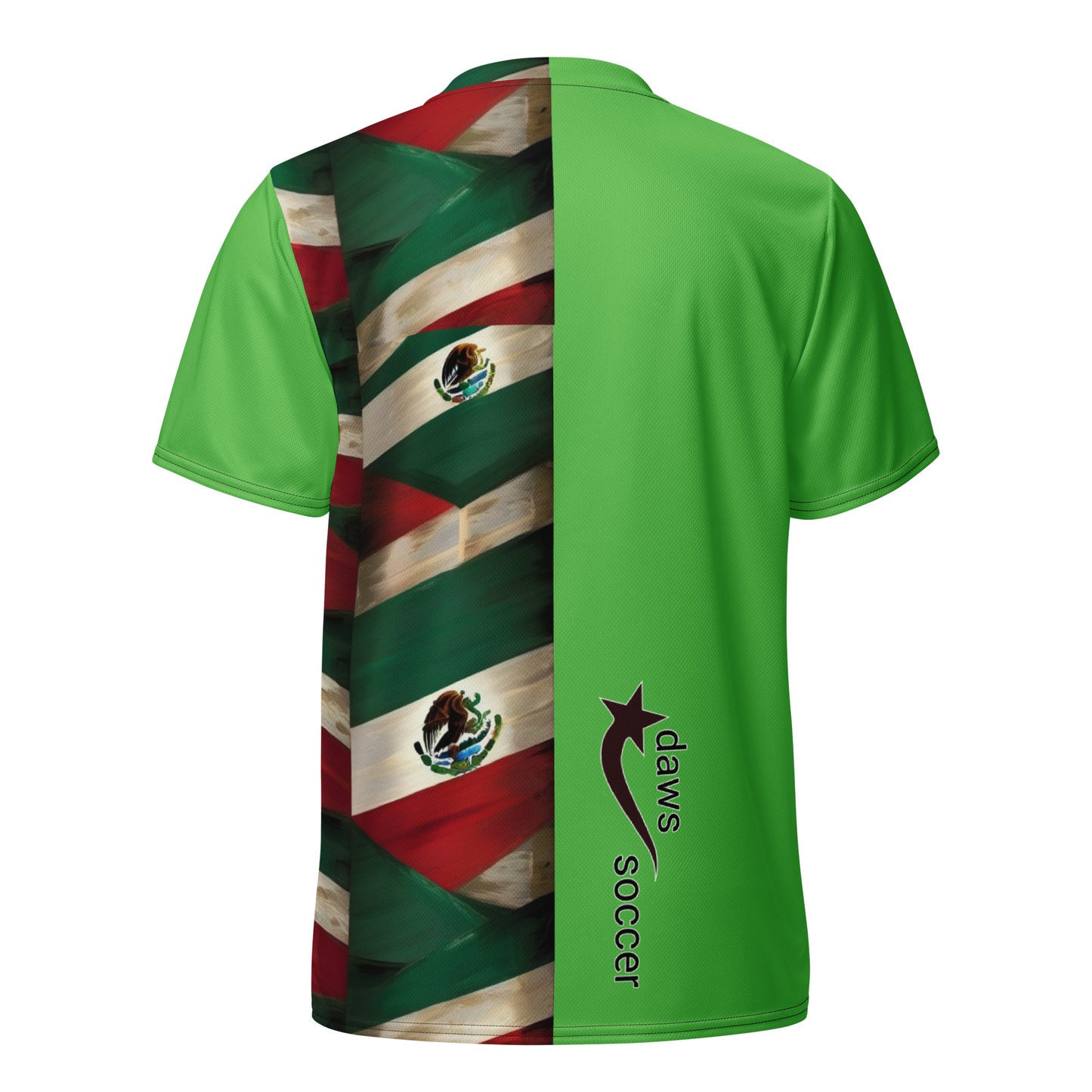 Daws Mexico flag Recycled unisex soccer jersey