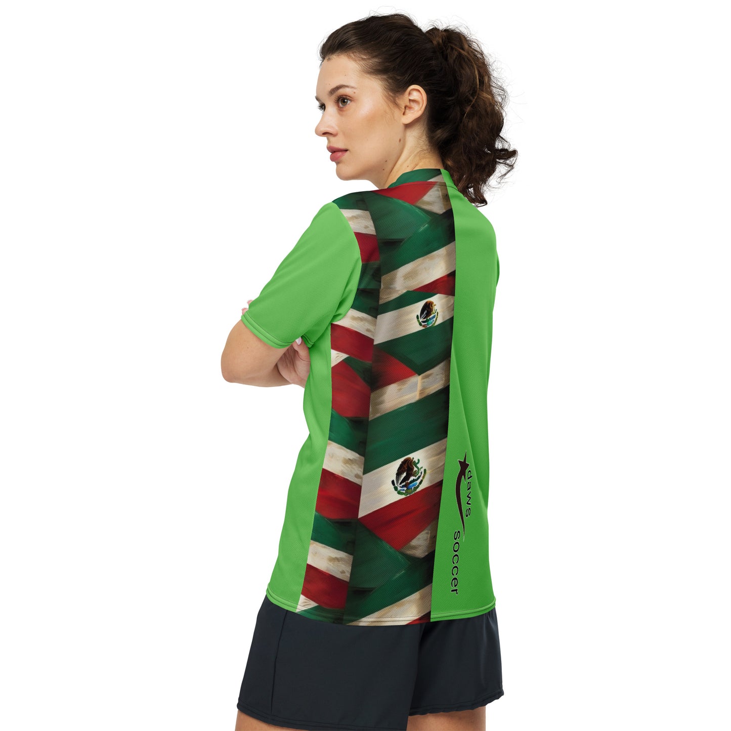 Daws Mexico flag Recycled unisex soccer jersey