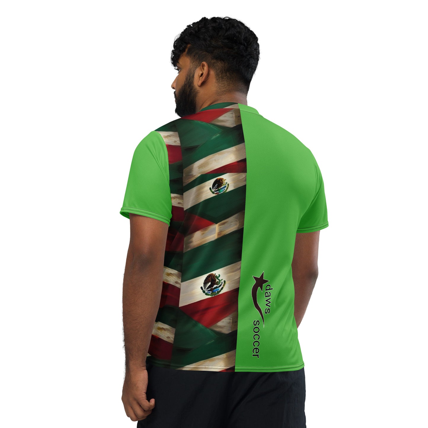 Daws Mexico flag Recycled unisex soccer jersey