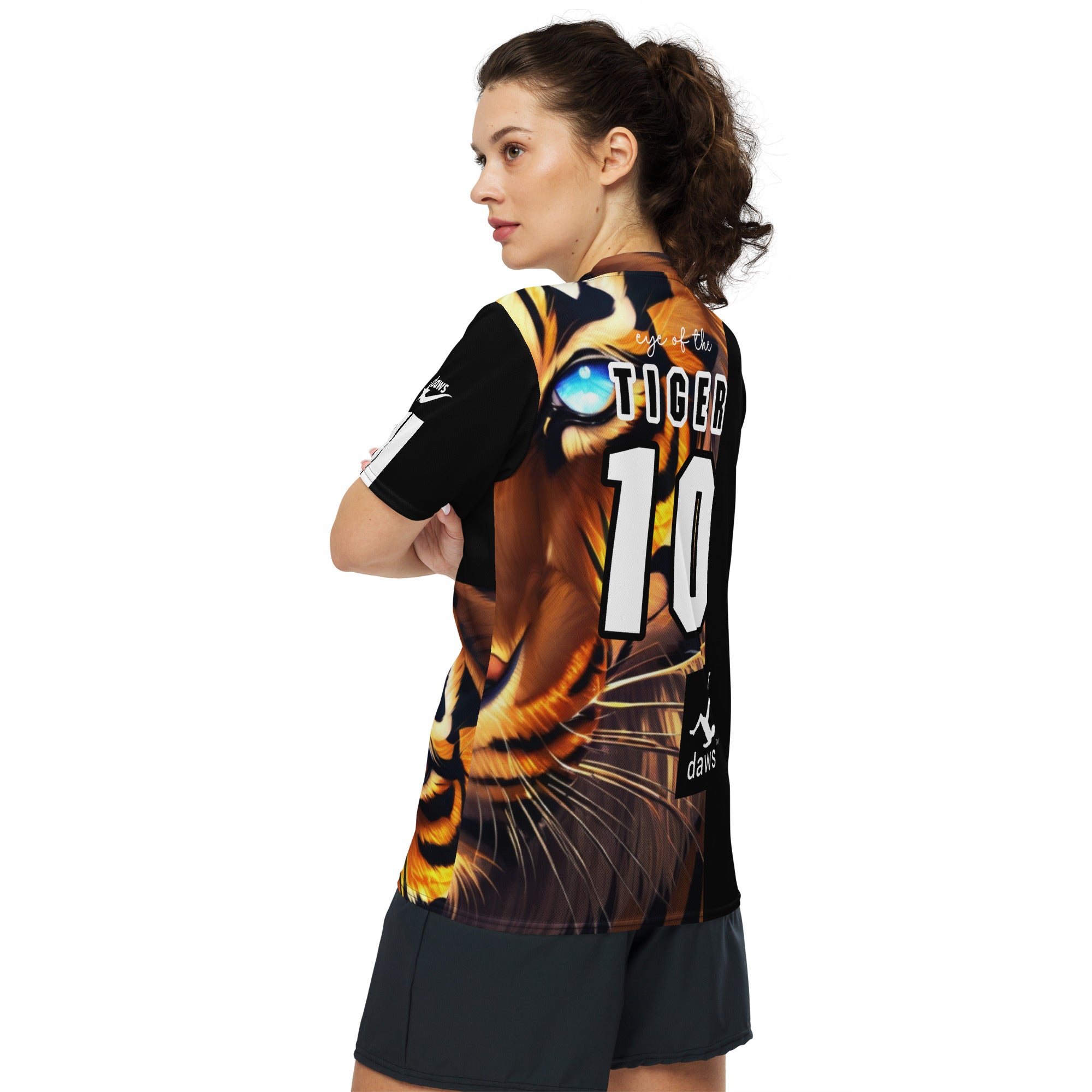 Eye of the tiger Daws unisex soccer jersey