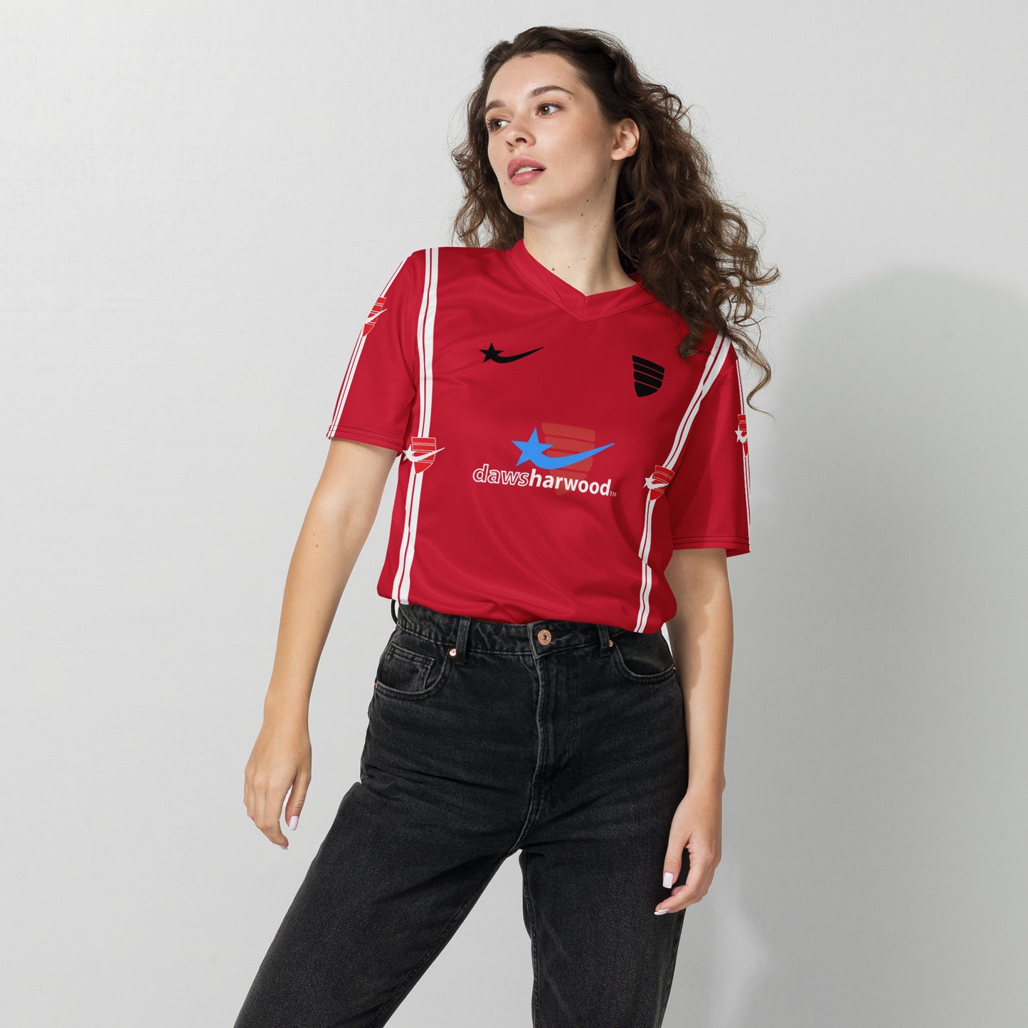 Daws soccer goat red unisex sports jersey