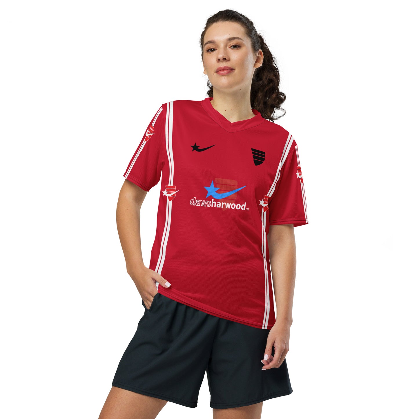 Daws soccer goat red unisex sports jersey