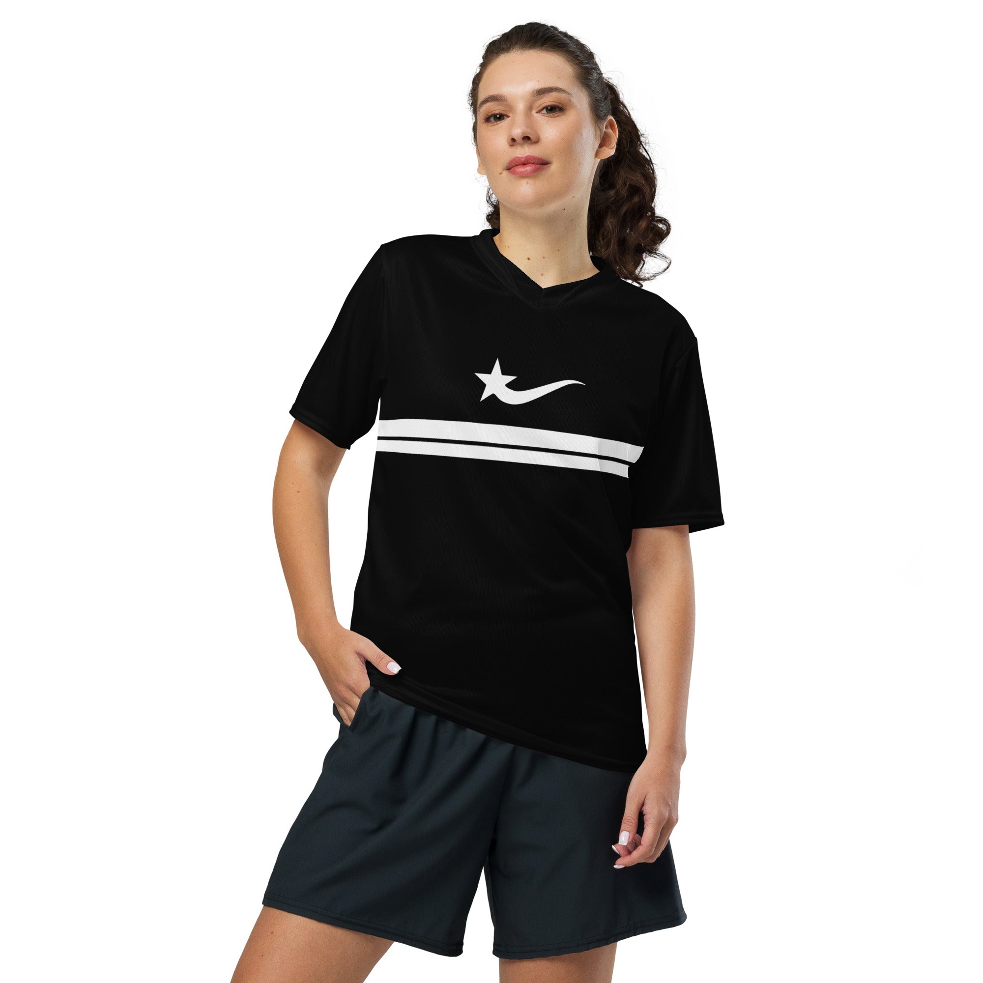 Daws Soccer Black classic Recycled unisex sports jersey