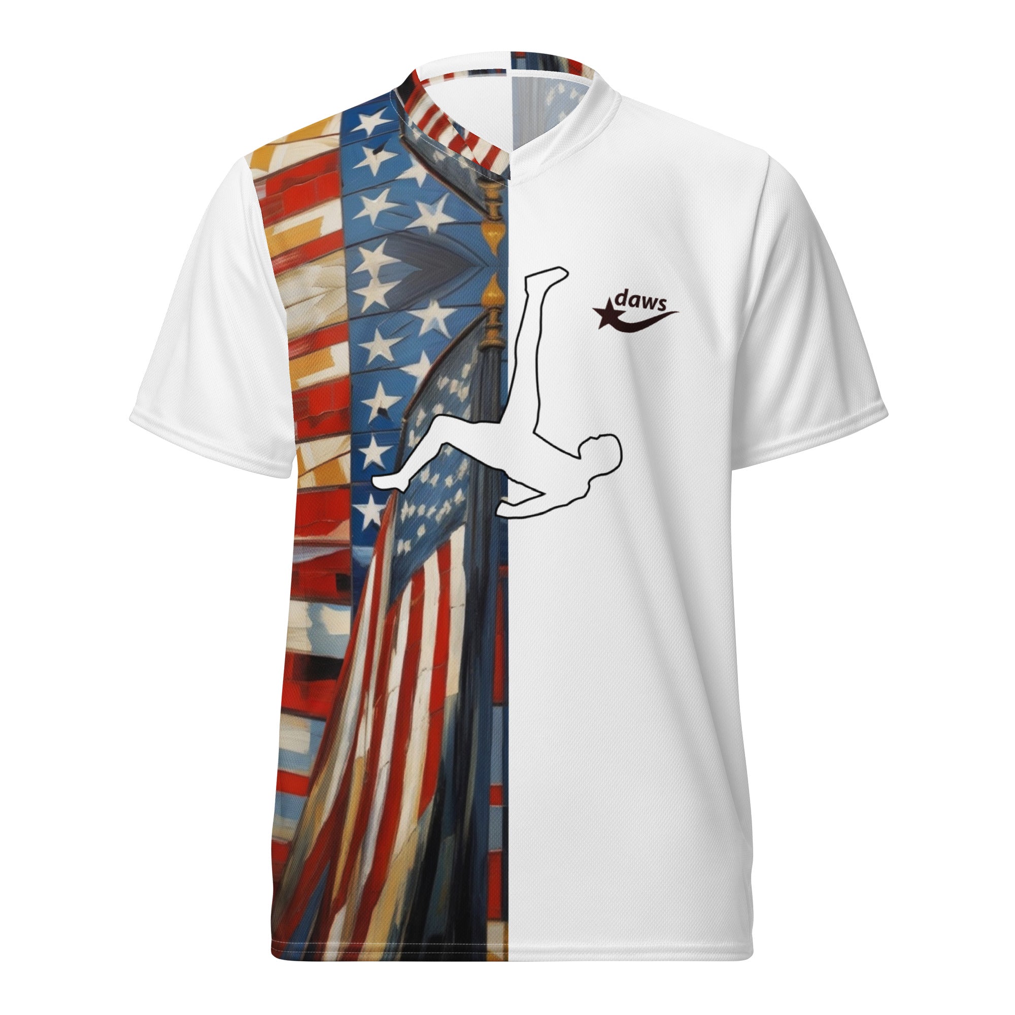 Daws American flag Recycled unisex soccer jersey