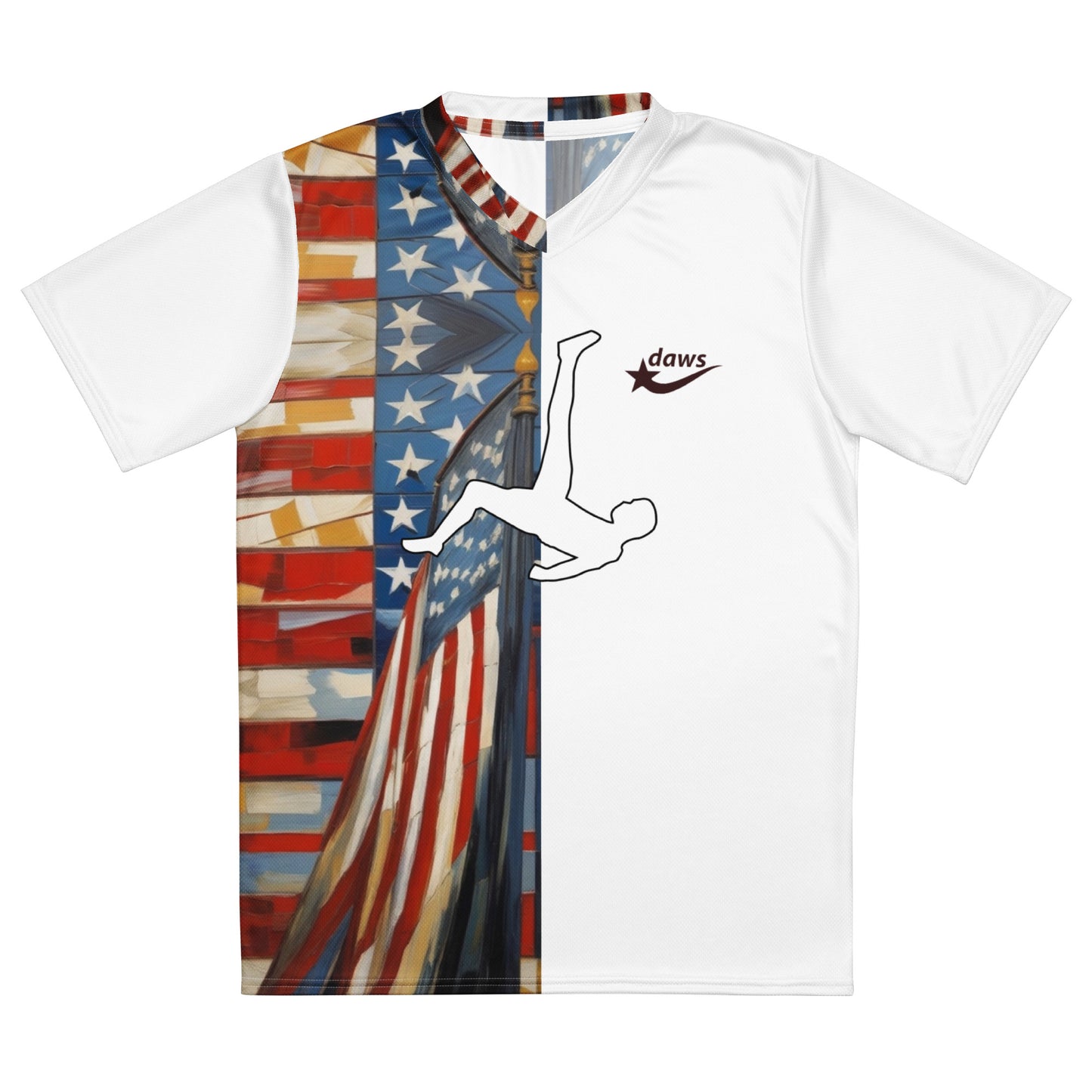 Daws American flag Recycled unisex soccer jersey