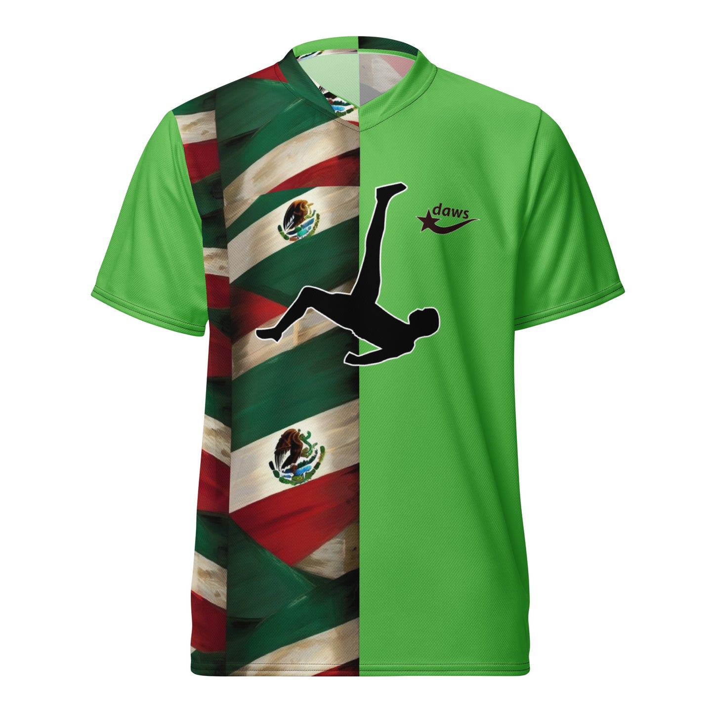 Daws Mexico flag Recycled unisex soccer jersey