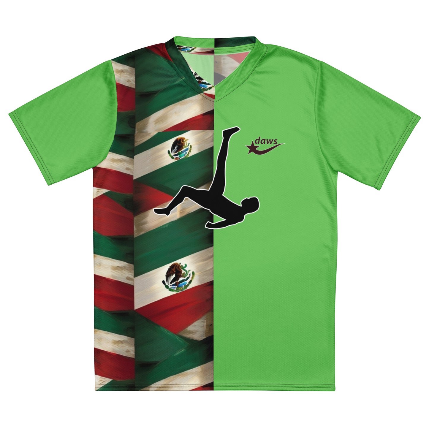 Daws Mexico flag Recycled unisex soccer jersey