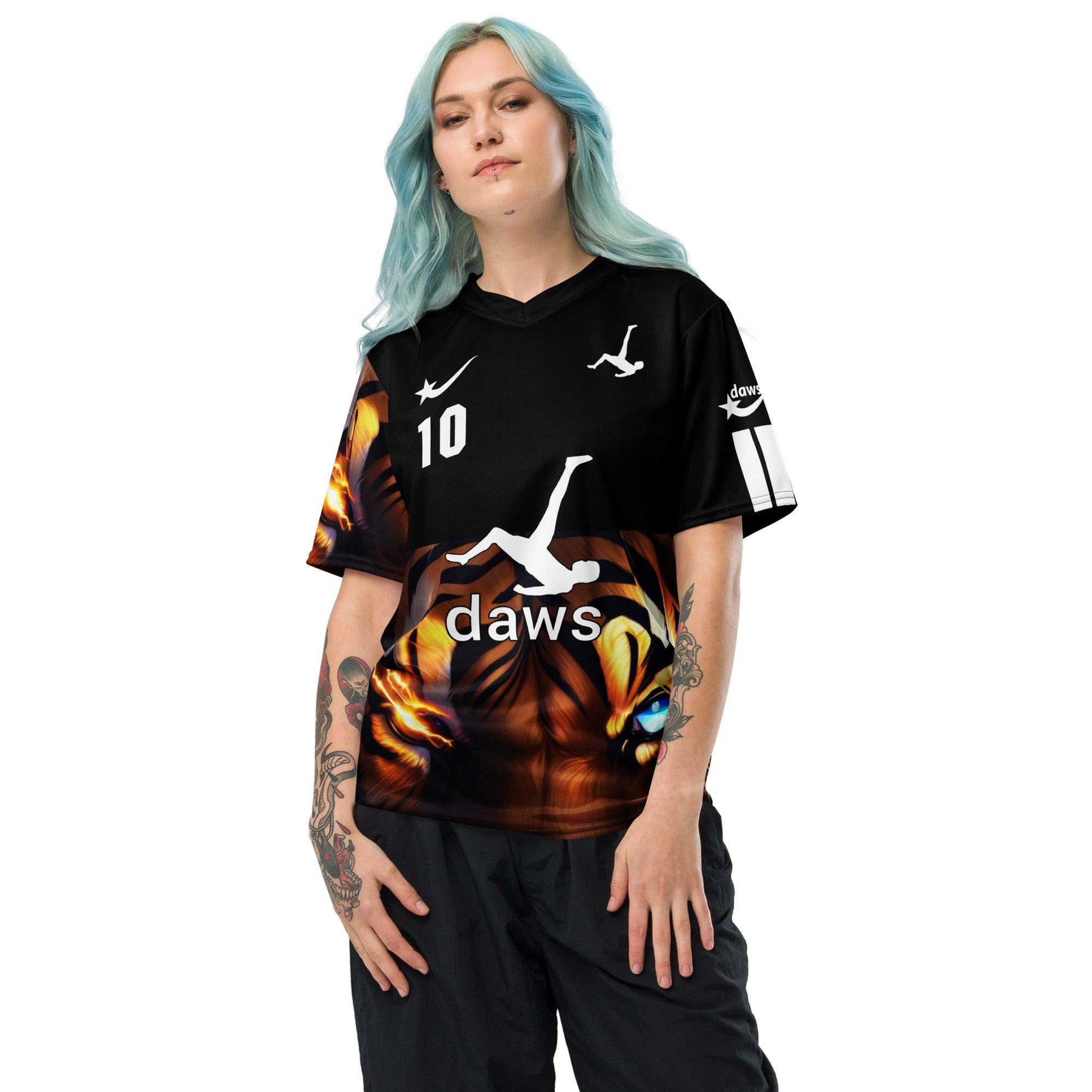 Eye of the tiger Daws unisex soccer jersey