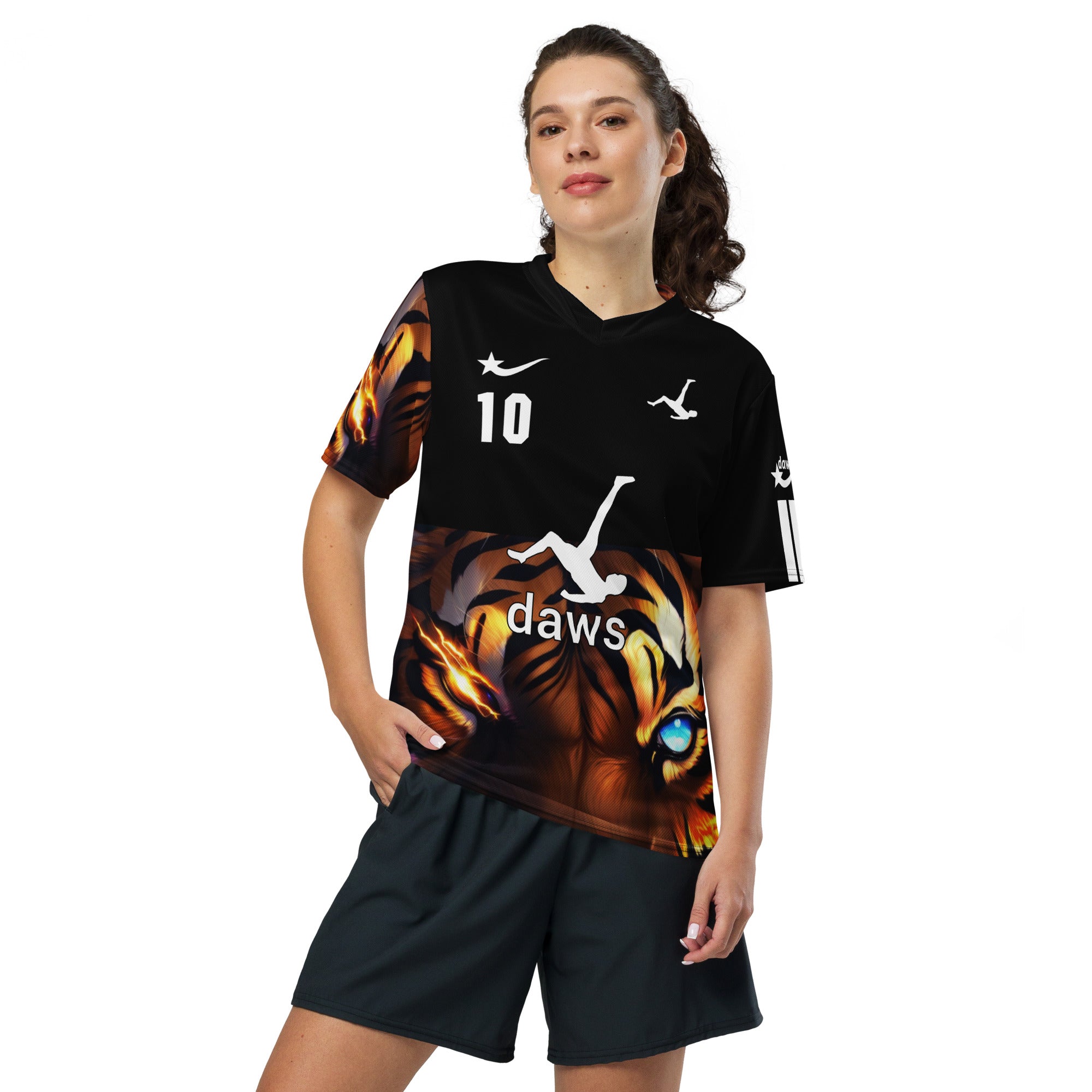 Eye of the tiger Daws unisex soccer jersey