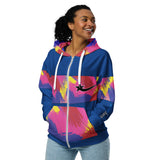 Daws logo multi blue Unisex zip hoodie