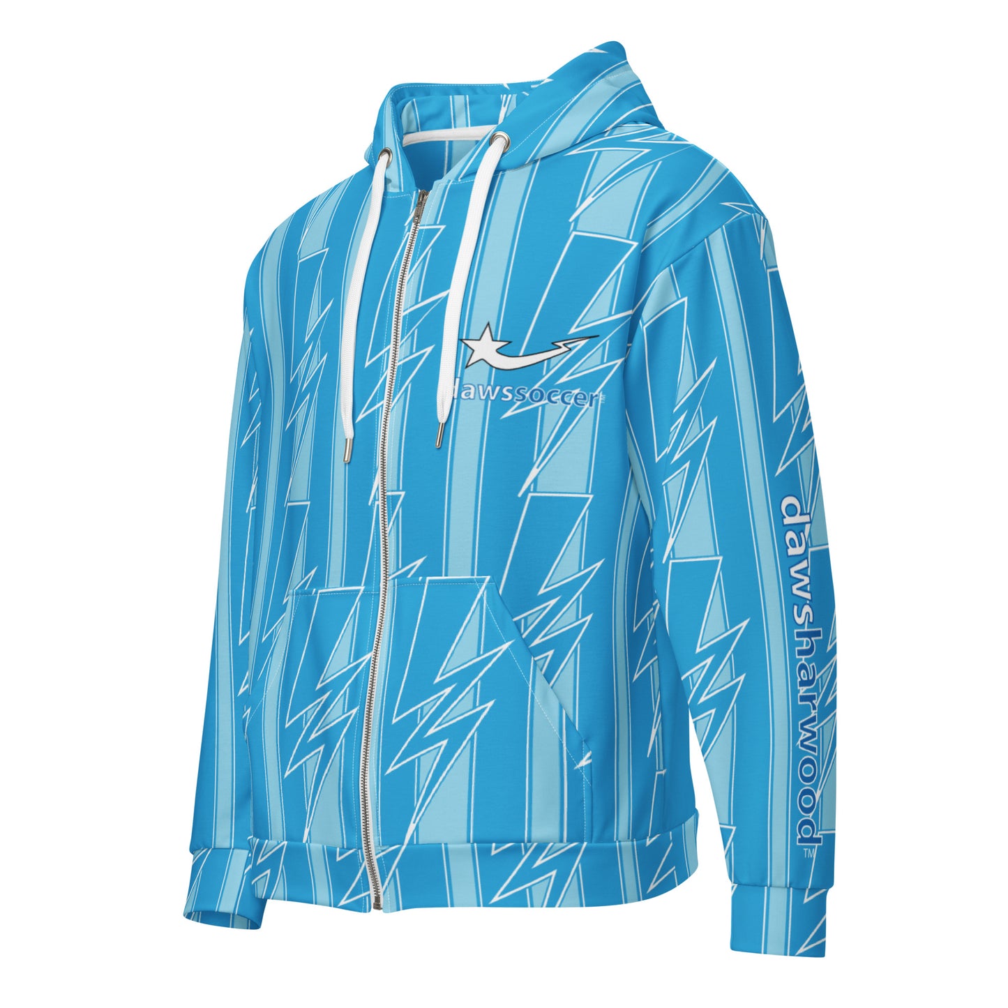 Daws soccer lightning strike Unisex zip hoodie