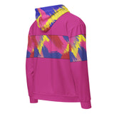 Daws logo multi pink Unisex zip hoodie