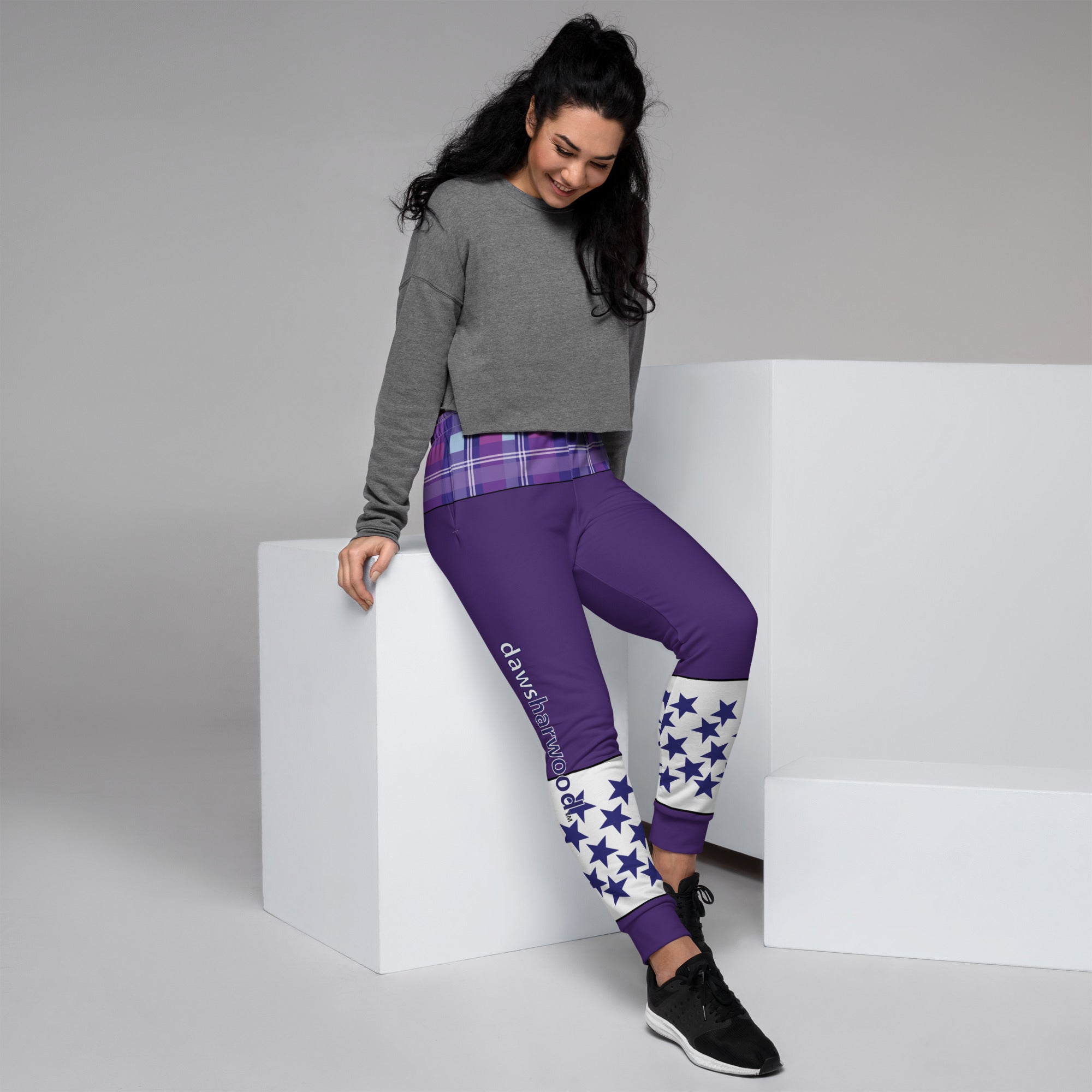 Daws logo plaid star accent Women's Joggers