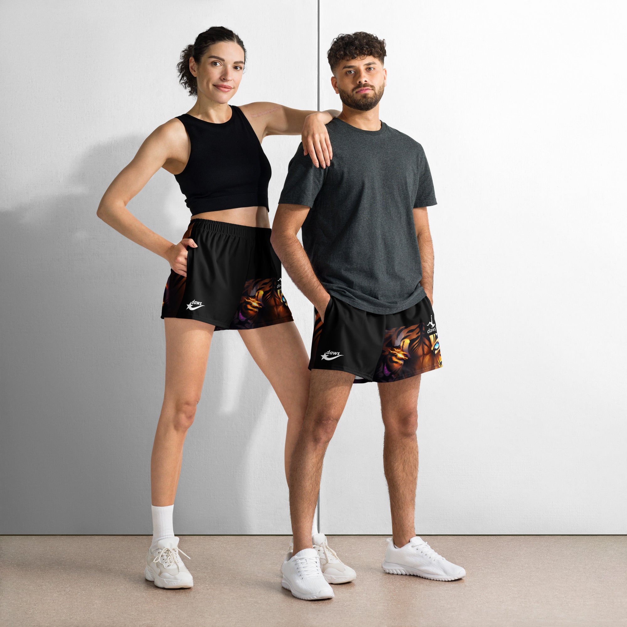 Eye of the tiger Daws Unisex Athletic Shorts