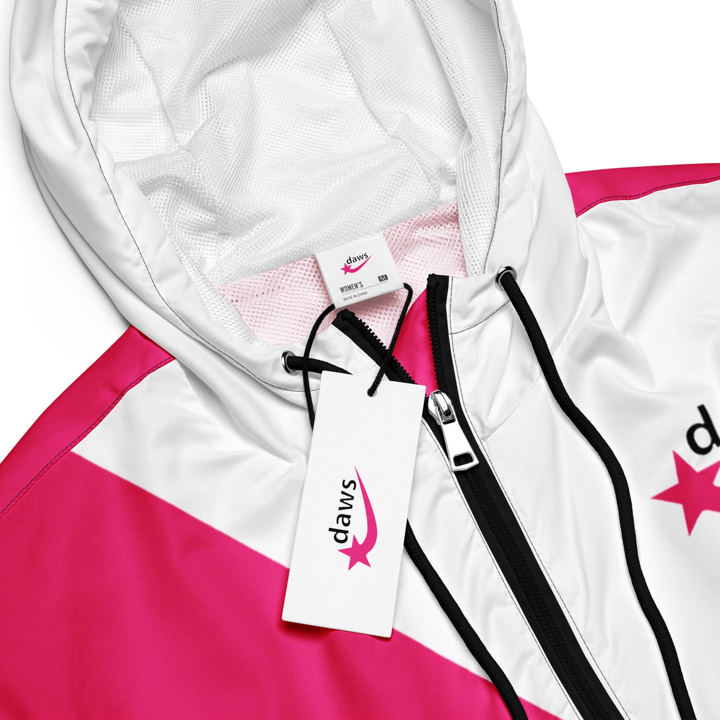 Daws Barbistyle pink stars Women’s cropped windbreaker