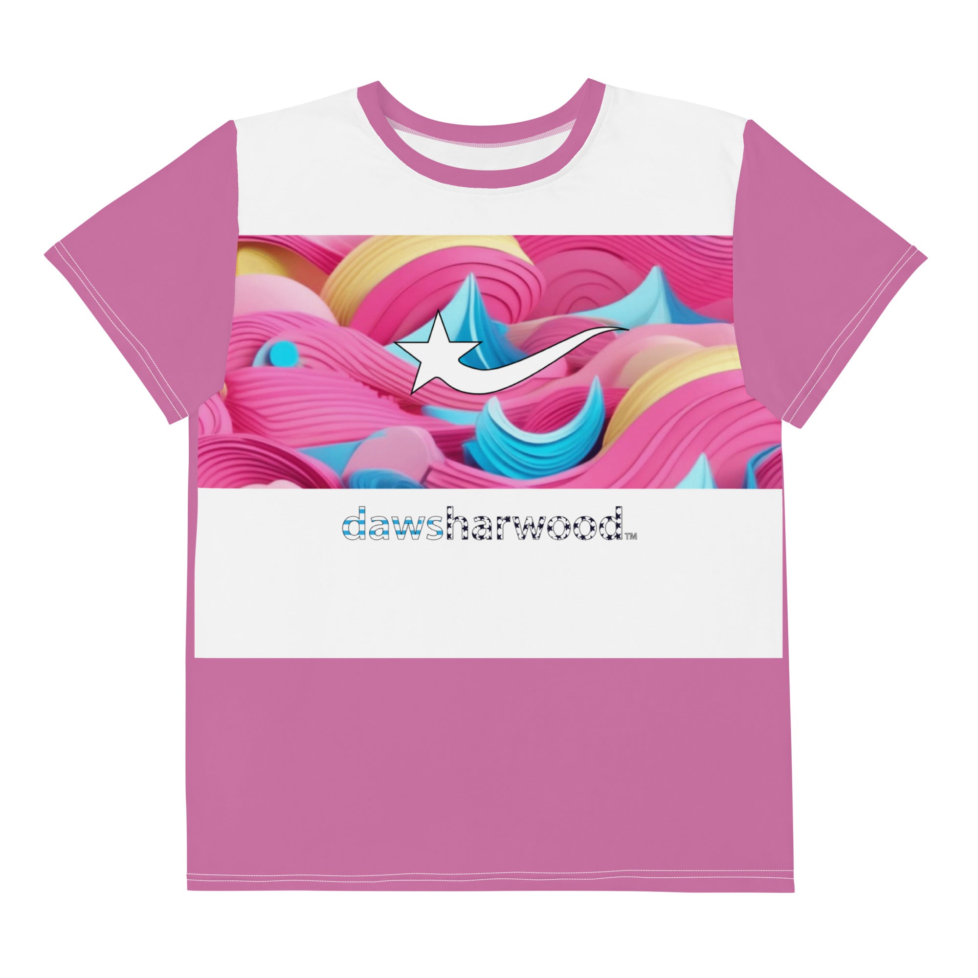 Daws Ocean Fun shooting star logo Youth crew neck t-shirt