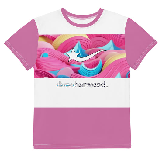 Daws Ocean Fun shooting star logo Youth crew neck t-shirt