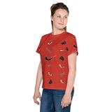 Daws lightning fast red Youth crew neck t-shirt