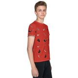 Daws lightning fast red Youth crew neck t-shirt