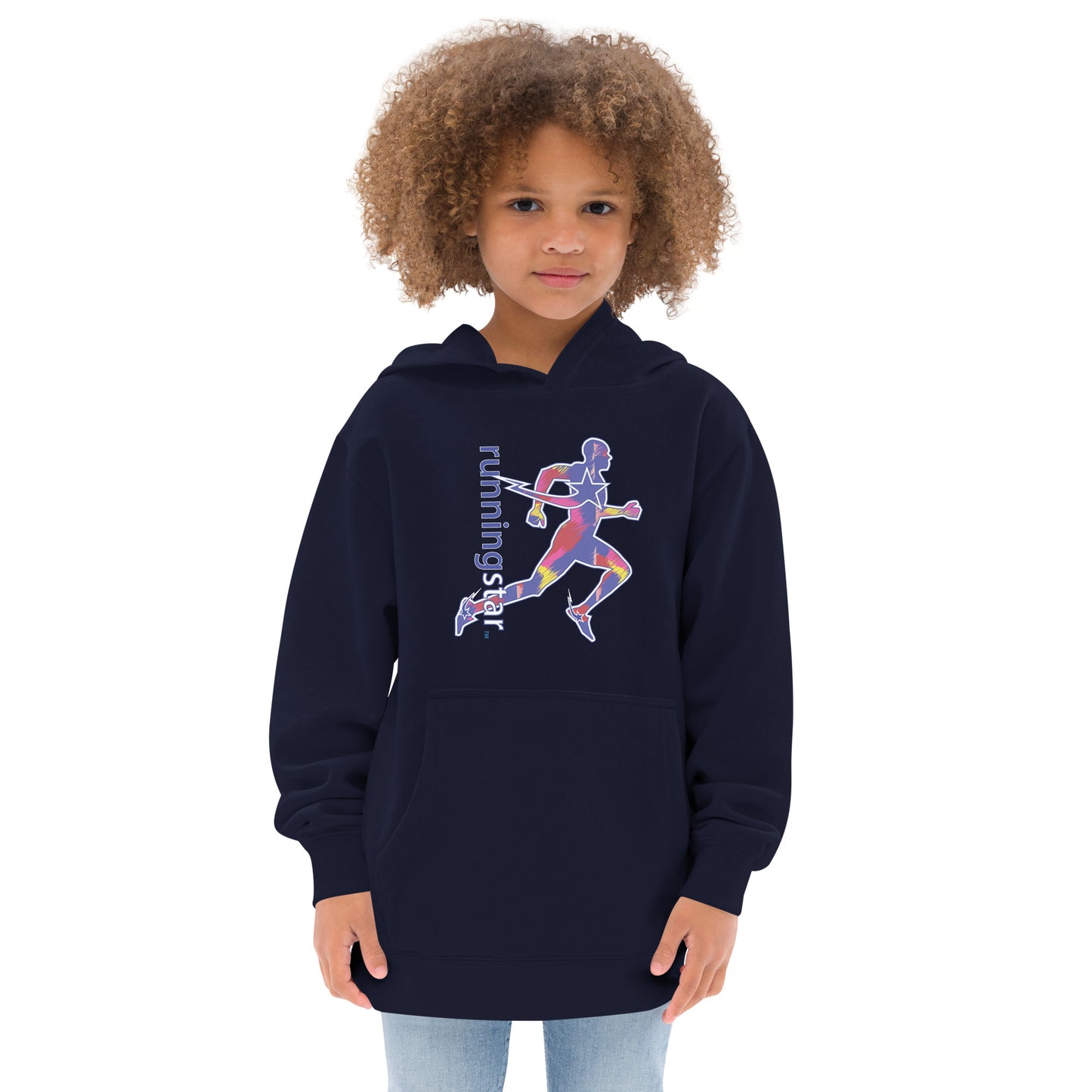 Daws running star multi Kids fleece hoodie