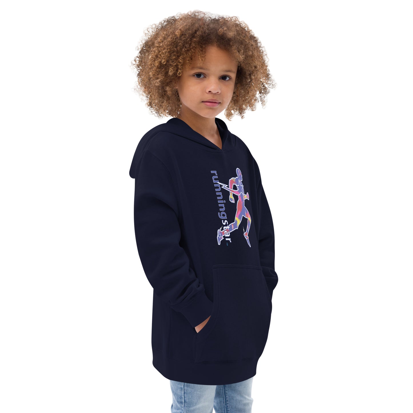 Daws running star multi Kids fleece hoodie