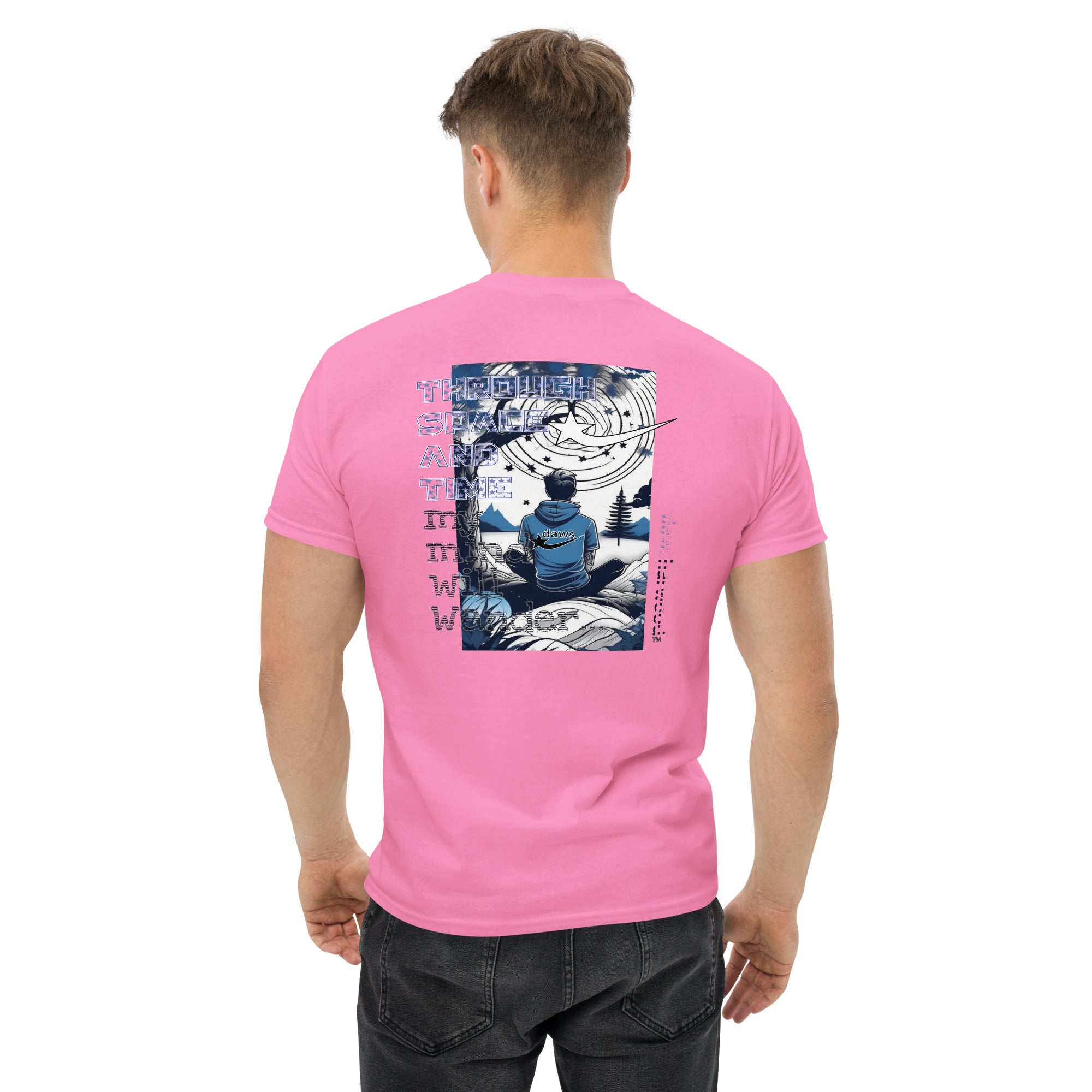 Daws Through space and time my mind will wander Men's classic tee